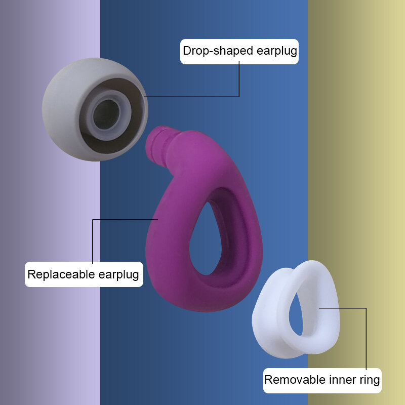 XINKATIOR-Bouchons d'oreille en silicone anti-bruit, étanches, pour le sommeil, réduction du bruit