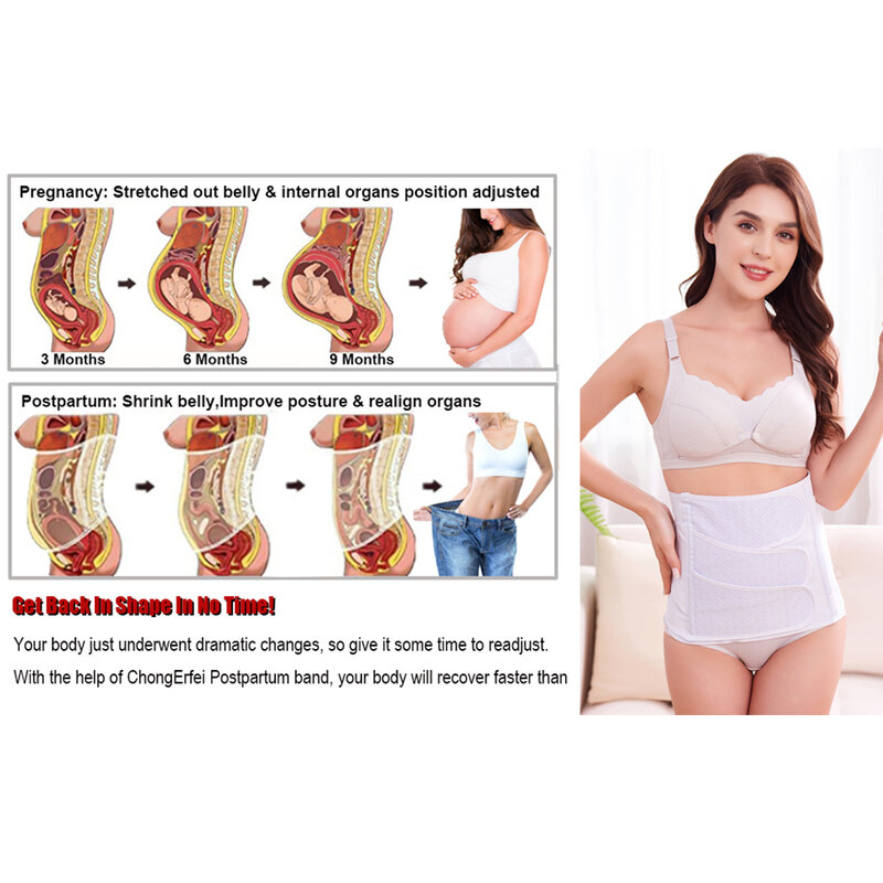 2in1 Belly/Pelvis Postpartum Belt Body Recovery Shapewear Waist Cincher Belly Bands Pregnancy Maternity Clothing