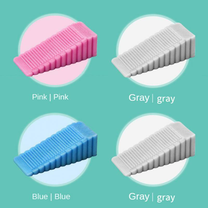 Tough Wedge Door Stop Convenient Cleaning And Storage Household Door Stopper Durable Tooth Like Texture Design Prevent Slipping