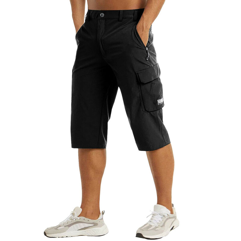 Pantalones cortos con múltiples bolsillos para hombre, ropa táctica para exteriores, caza, pesca, playa, informal, verano, 2024
