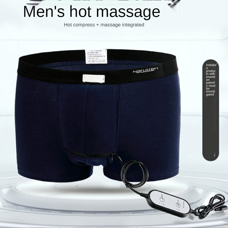 Bóxer de masaje caliente para hombre, ropa interior para el tratamiento del prepucio, evita la eyaculación precoz, mejora las bragas