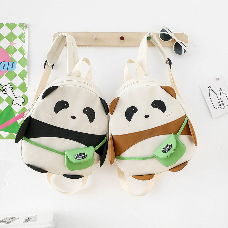 Tas ransel anak kartun untuk anak laki-laki, tas ransel dada Panda untuk anak laki-laki, tas ransel lucu, tas ibu anak-anak untuk anak perempuan, tas sekolah Mochila Sac