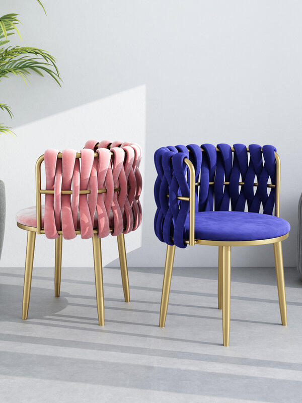 เก้าอี้ผ้ากำมะหยี่ห้องนอนห้องนั่งเล่นเครื่องสำอางค์เก้าอี้ Nordic เก้าอี้โมเดิร์นห้องครัวห้...