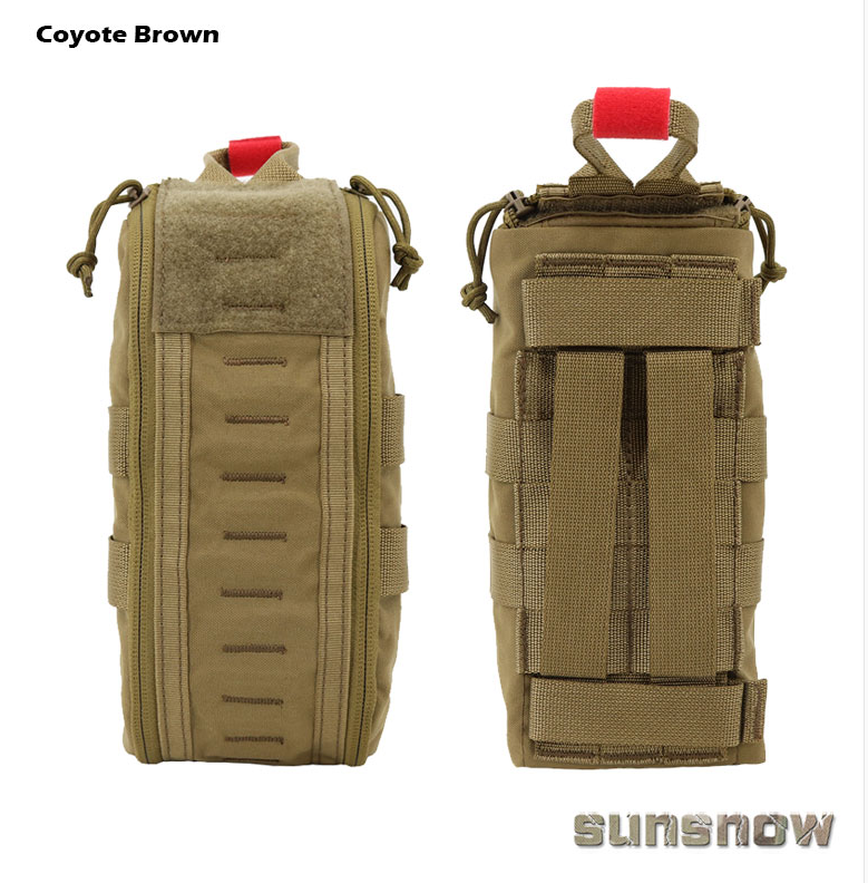 Tactical Long Medical Bag, Original Fabric MOLLE System Accessory Bag, 500D