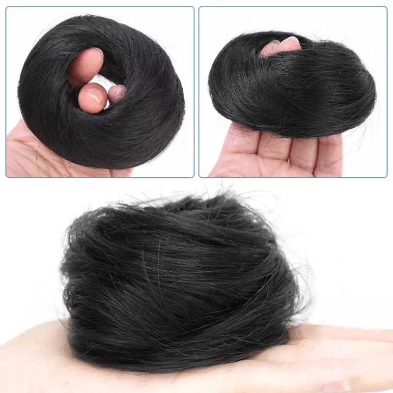Пышный парик Loop, невидимый бесшовный пучок, натуральное синтетическое кольцо для волос, пушистое украшение для волос для женщин и девушек, завязка для волос, Стайлинг