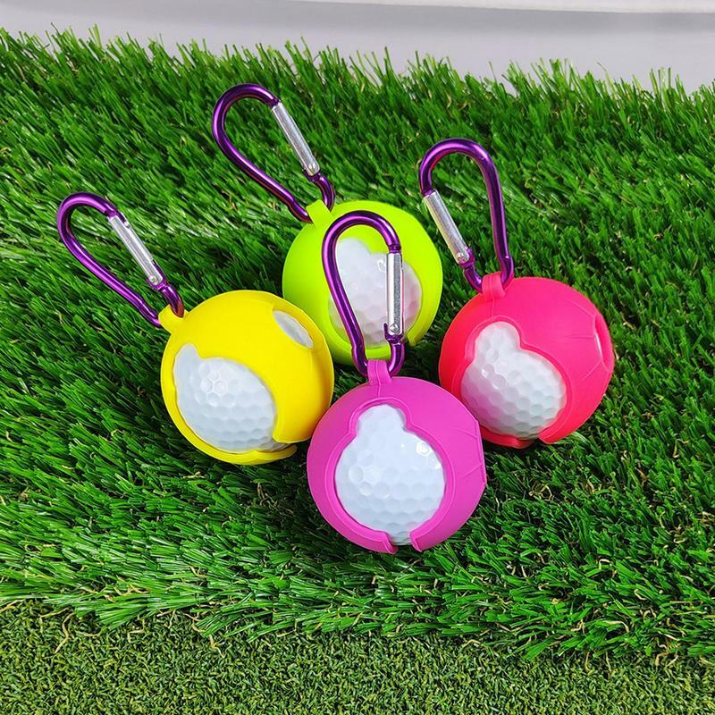 Golf Ball Bag Silicone Sleeve Protective Cover Bag Holder Golf Training Sports Accessories Golf Supplies Ball Case Golf