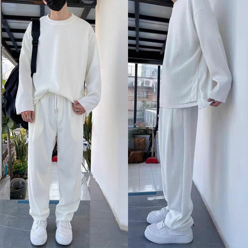 Men’s Loose Fashionable Long Sleeve 2-piece Set Men’s Loose Fashionable Long Sleeve 2-piece Set