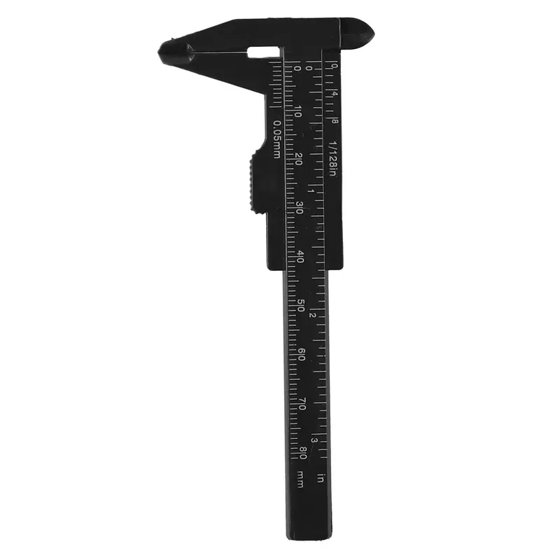 Mini calibrador Vernier deslizante de plástico, herramienta de medida, regla, micrómetro, herramientas de mano, piezas de repuesto, 80mm, 1 ud.