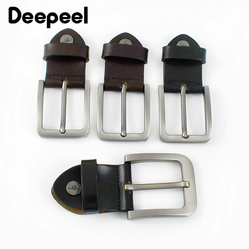 Deepeel-Cinturón de aleación de 34/39mm para hombre, hebilla de Pin de repuesto hecha a mano, accesorios para manualidades de cuero, 1 unidad