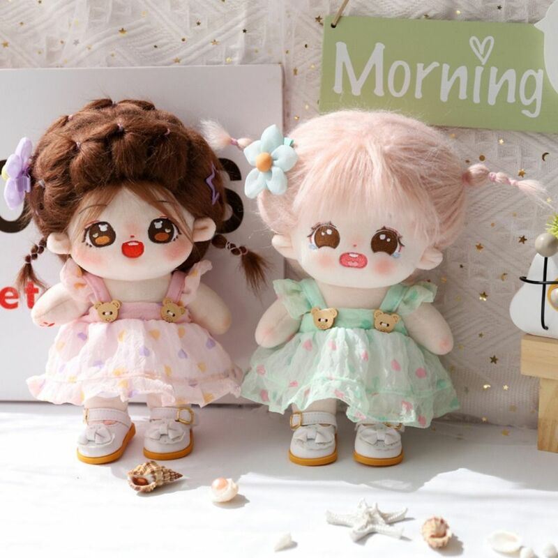 Con la decorazione del copricapo bambola vestiti adorabili accessori carino vestito da principessa bambole di peluche vestiti