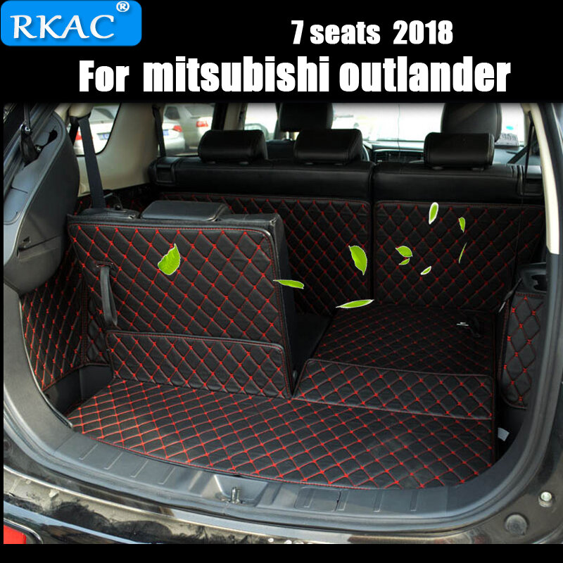 RKAC Car Custom Special Trunk Mats For Mitsubishi Outlander 7seats Durable Waterproof Carpets For Outlander 7 Seats 2018