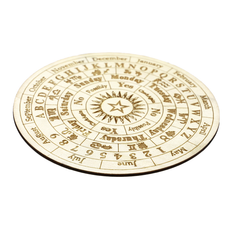 Divination Astrology Pentacle Altarative Plate Pendulum Wooden Astrology Carved Supplies Wiccan Altar Supply