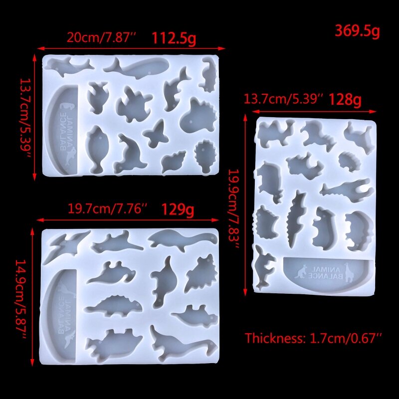 127D สเตอริโอไดโนเสาร์ซิลิโคนแม่พิมพ์ซ้อนของเล่นแม่พิมพ์สัตว์ Claw แม่พิมพ์หล่อ 3D Footprint อีพ็อกซี่เรซินแม่พิมพ์ดินแม่พิมพ์