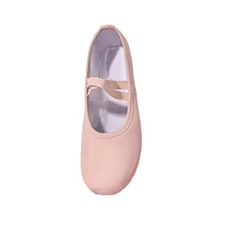 Dovekin sandal balet kulit PU untuk wanita, penari profesional untuk anak perempuan, sepatu dansa anak-anak dan anak-anak