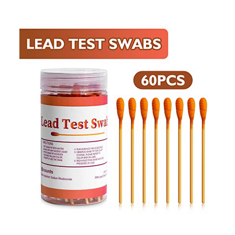 Lead Test swab Kit: 60 buah Lead Test Kit Swabs, Home Lead Test Kit, Lead Check Swabs, Lead Testing Strip