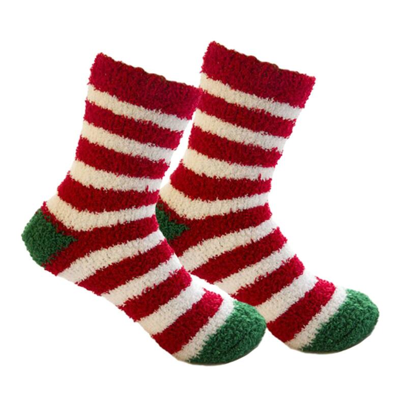 Kerst Fuzzy Sokken Dik Voor Vrouwen Meisjes Leuke Acryl Bal Verpakt Thermische Vakantie Xmas Sokken Voor Feestelijke Seizoensgebonden Bed Vloer