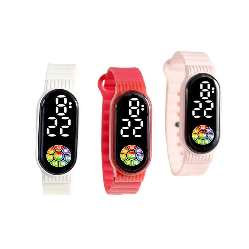 Znakomity cyfrowy zegarek zegarek na rękę LED sterowanie dotykowe dzieci sportowy cyfrowy zegarek dekoracji