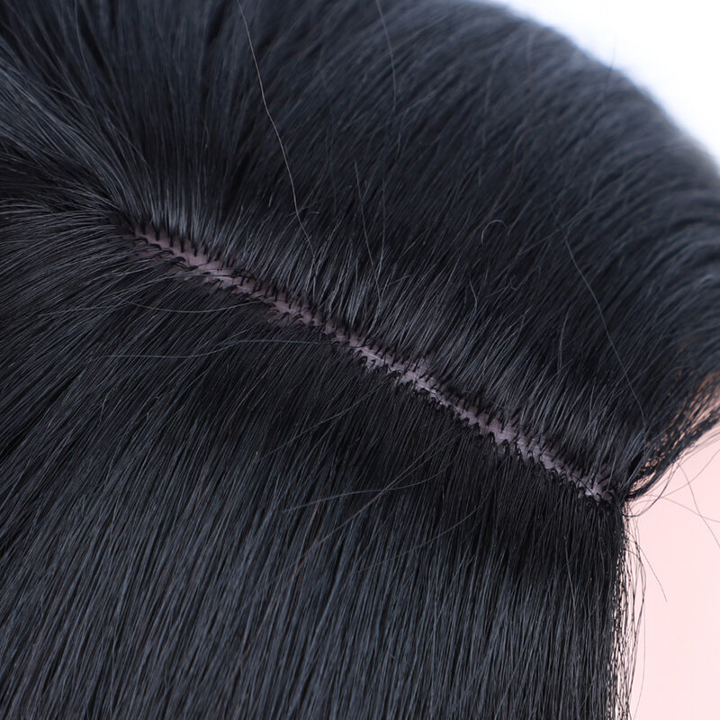 Silky Straight Long Indian Human Hair mieszanka peruka 23 cali maszyna wykonana nie Remy średni rozmiar proste włosy ludzkie mieszanka peruka