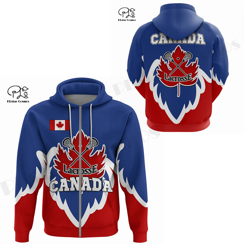 PLstarCosmos 3Dprint Neueste Lacrosse Kanada Flagge Karte Blatt Streetwear Harajuku Kausalen Einzigartige Unisex Hoodies/Sweatshirt/Zip Q-1