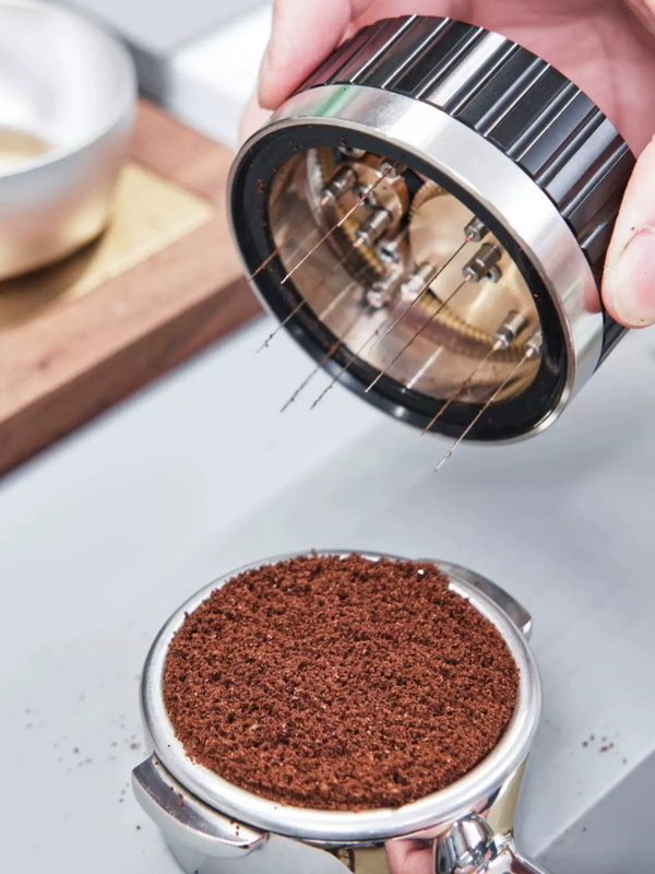 Apollo Planetary Gear Coffee Distribution Tool Espresso Equipment Disperses Clumps 58mm Lelit coffee distributor WDT tool