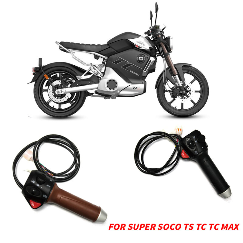Poignée de moto électrique avec boutons de blocage droit, magasins éloignés d'origine, Super Sweadphones, TS, TC, TC, MAX