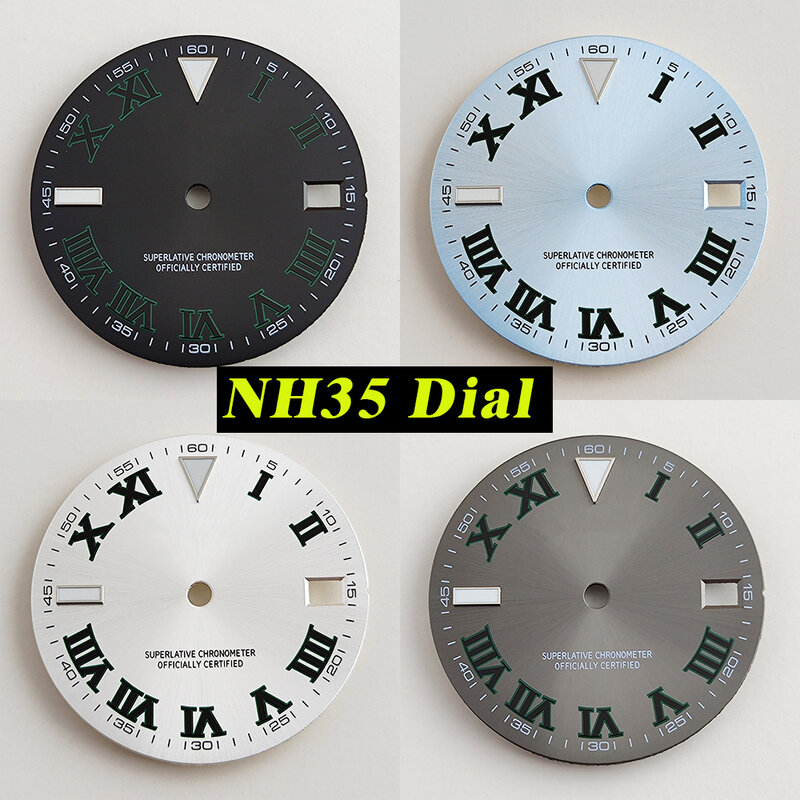 Lodowy blękit tarcza NH35 świecąca S dial 28.5mm fit NH35 NH36 akcesoria do zegarka