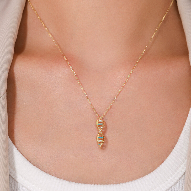 Ailmay 925 perak murni mode mempesona CZ Spiral desain kalung liontin Enamel untuk wanita anak perempuan pesta aksesoris perhiasan