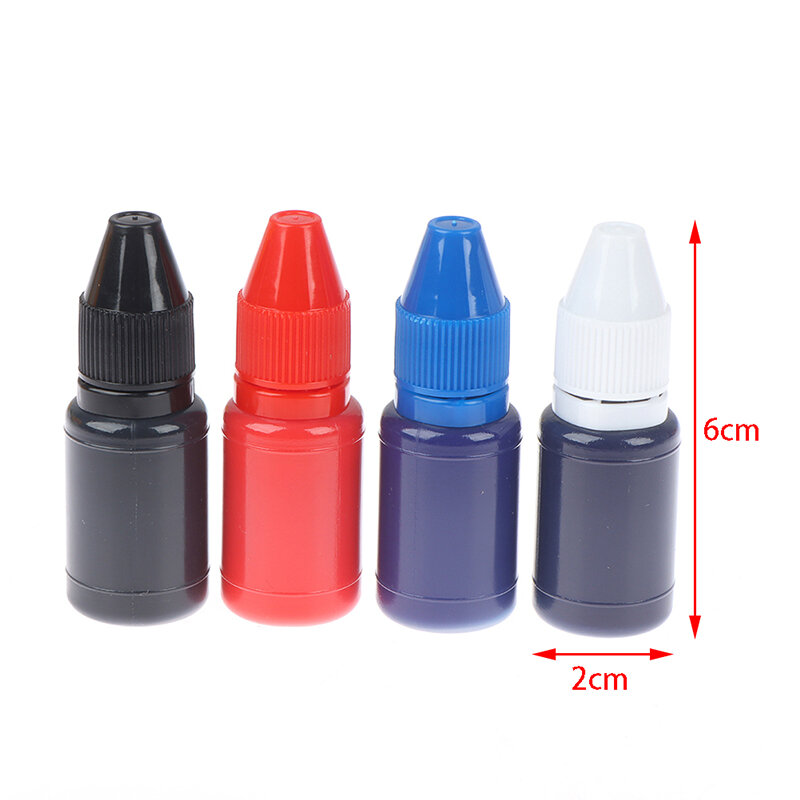 10ml DIY Colorful Flash Refill Ink Photosensitive Seal Stamp Oil For Wood Paper Wedding Scrapbooking Make Seal Office Supply