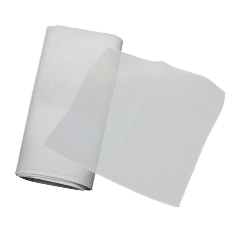 10 шт. чистые белые носовые платки 42S, белые носовые платки для рукоделия, краситель для галстука