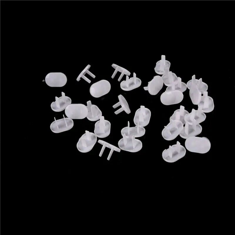50Pcs Anti Electric Shock Plugs Protector Cover Cap Power Socket Electrical Outlet Baby Children Safety Guard Two Holes