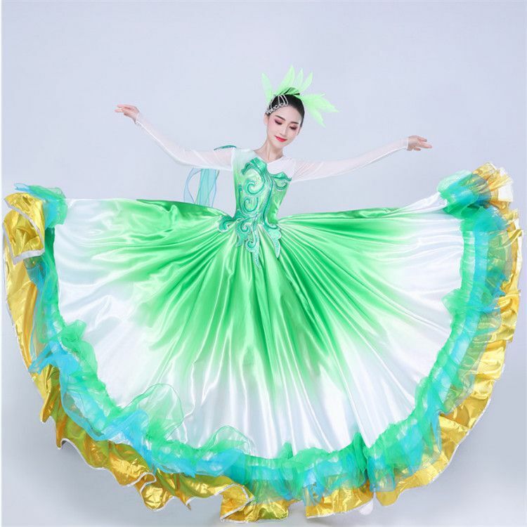 Женская шифоновая длинная юбка, элегантная повседневная Свободная юбка с высокой талией для танцев на весну и лето, 2024
