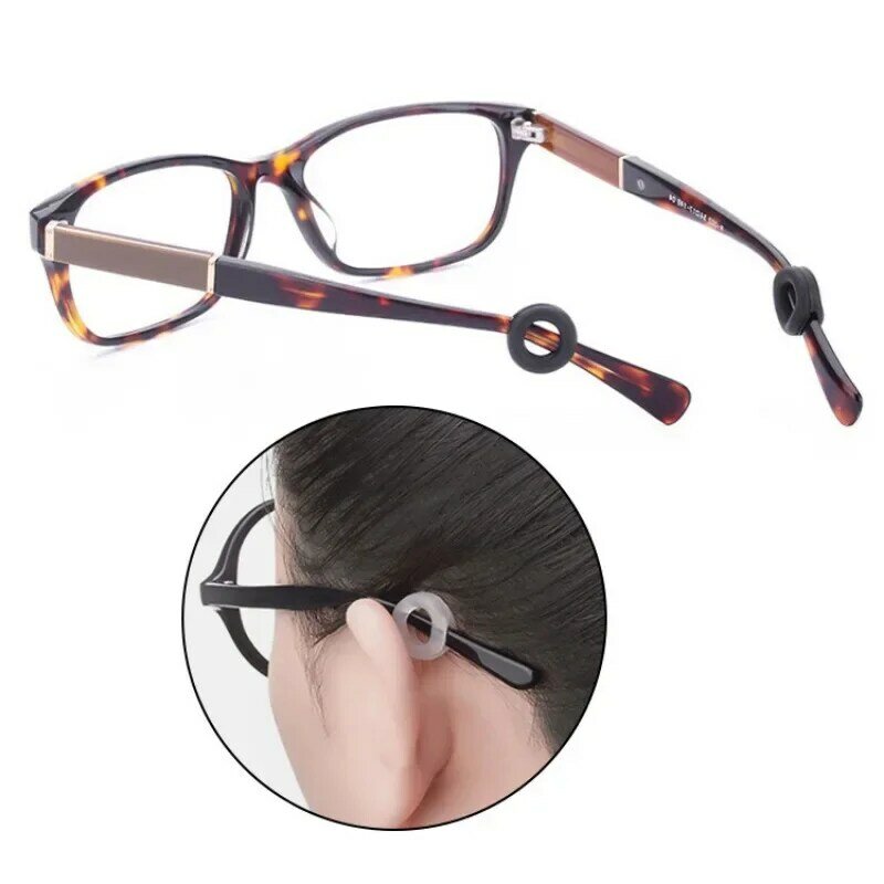 Anti-selip telinga kait kacamata kaki silikon lengan pengencang braket kacamata aksesoris pegangan anti-jatuh kacamata pemegang