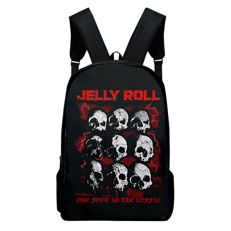 Jelly Roll Merch School Backpack Musician Cute Oxford Cloth Travel Bag Style Adjustable Shoulder Strap Bag
