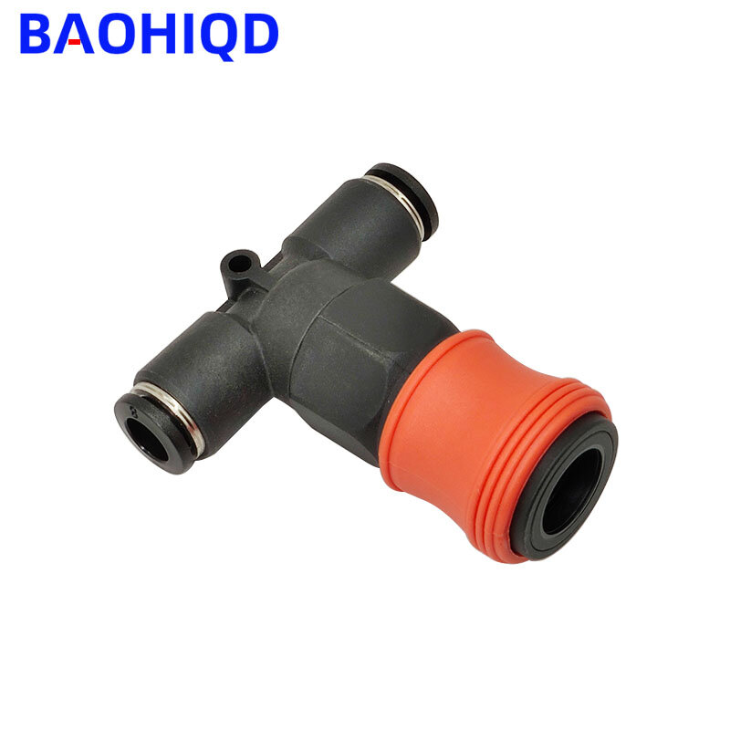 Acoplamento Pneumático de Alta Pressão, Mangueira do Compressor de Ar, Conector Rápido Tipo C, Acessórios em Aço Plástico, 6mm, 8mm, 10mm, 12mm