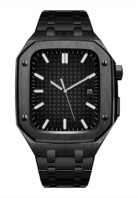 Modifikation skit Armband gehäuse für Apple Uhren armband 44mm 45mm High-End Metall Nachrüstung Armband Gürtel Armband iwatch 8 7 5 se Band