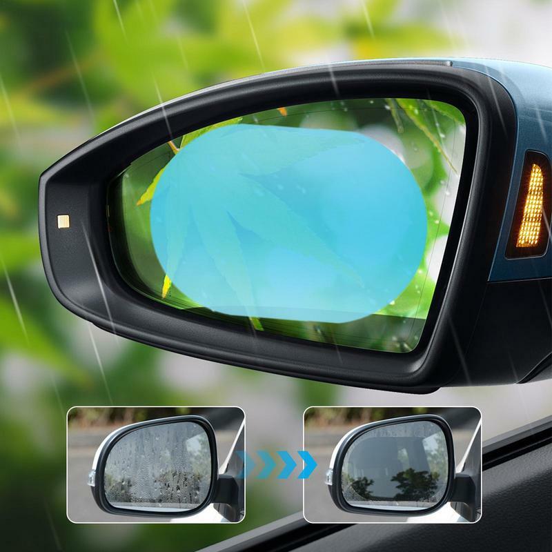 Espelho lateral do carro Rain Guard Sticker, Filme anti-nevoeiro, Adesivos protetores à prova de chuva para espelhos retrovisores do carro, 2pcs