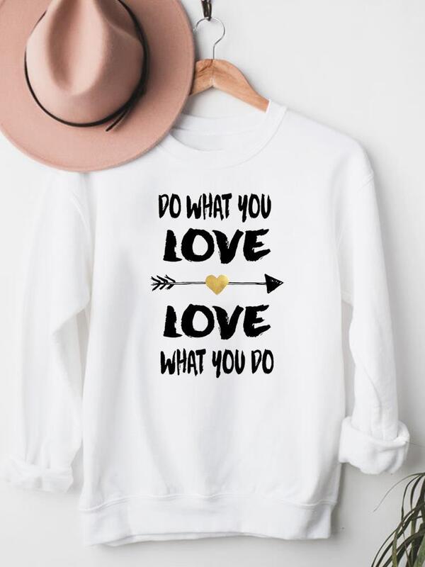 Love Letter Sweet Trend 90s Autumn Fall Spring Clothes Fashion Ladies Women Female Clothing Graphic Pullovers Print Sweatshirts