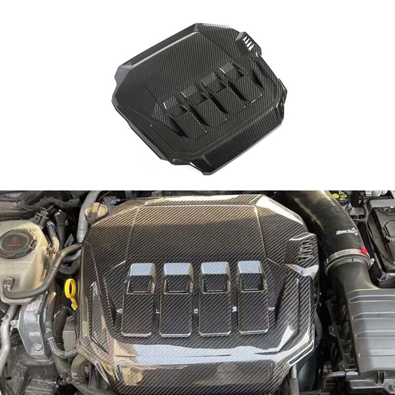 Dry Carbon Fiber Golf 8 Engine Cover For VW Golf MK8 GTI Clubsport Audi S3 8Y 2021-2022 Body Side Panels Fender Engine Panel