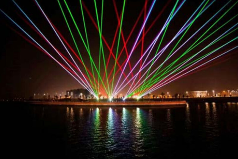 1pcs/lot 100w moving head laser outdoor weatherproof rotation lasers 50W Strong Beam Sky Waterproof outdoor laser projectors