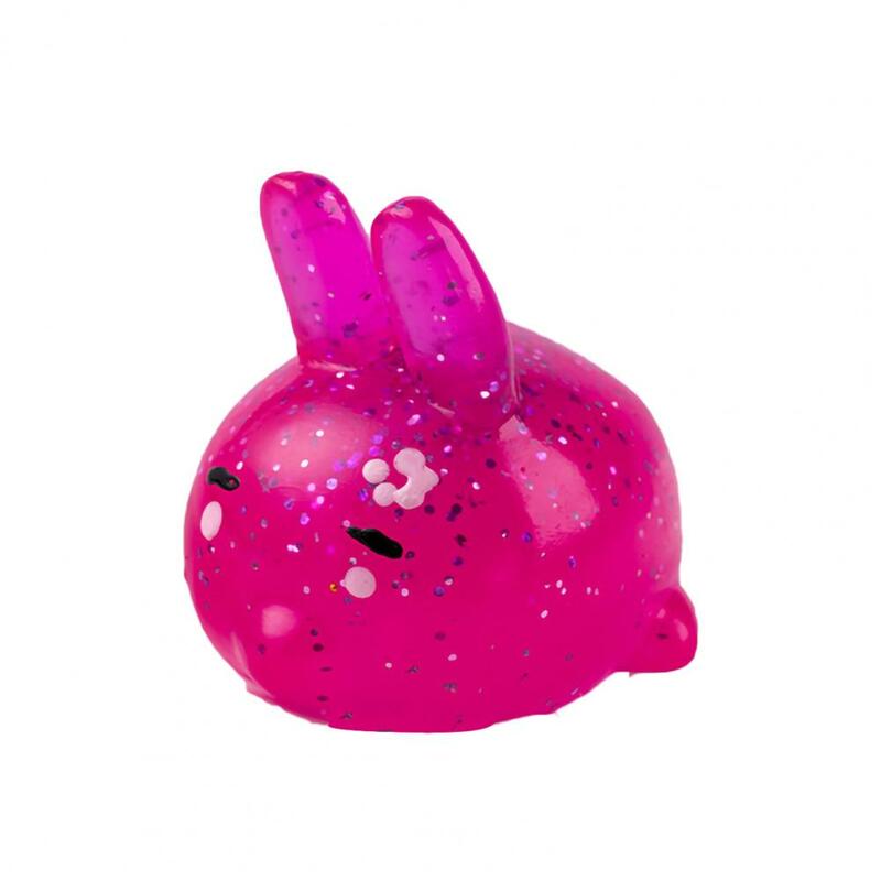 Animal Squishes Toy Glitter Rabbit Chick Whale Doll Pinch Toy Soft TPR Squeezing Cartoon Animal Doll Decompression Toys Kid Toy