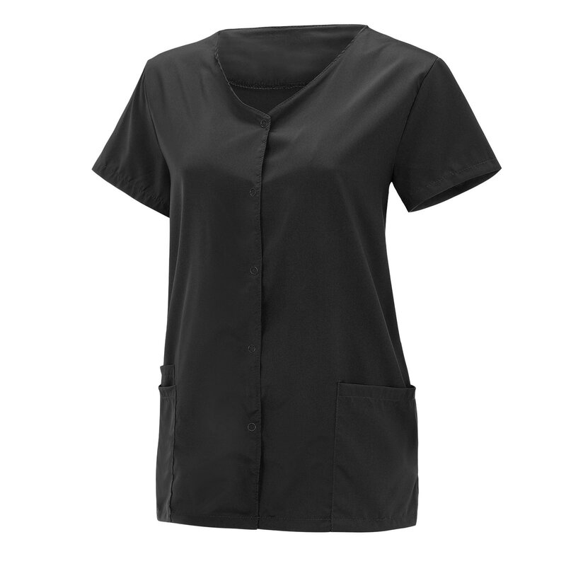 Scrubs Uniform Short Sleeve V-neck Tops Nursing Uniform Women Multicolor Pet Doctor Scrub Medical Workwear T-Shirt