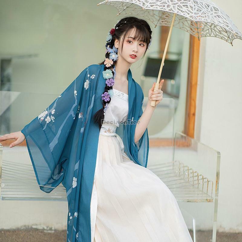2023 chinese ancient style women sleeveless multi-color vest embroidery flower improved female summer hanfu undergarment s705