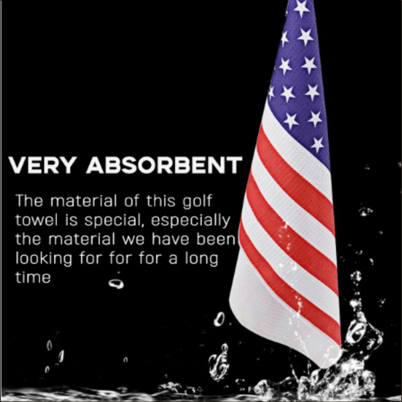 Golf USA Flagge Golf Handtuch Amerikanische Flagge Strand Handtuch, Schnell Trocknend Baumwolle Strand Handtuch Leichte Weiche Atmungsaktive Sport Handtuch