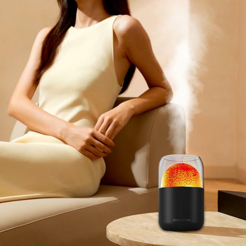 Nawilżacze chłodnej mgły nawilżacz LED na biurko Mini nawilżacz cichy 300ml dyfuzor oleju maszyna do aromaterapii nawilżacz USB