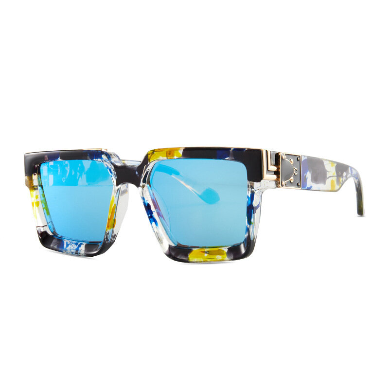 2023 Rechteck Sonnenbrille Frauen Luxusmarke Männer Sonnenbrillen Retro quadratische schwarze Sonnenbrille Brillen Trend Punk Brillen für Männer