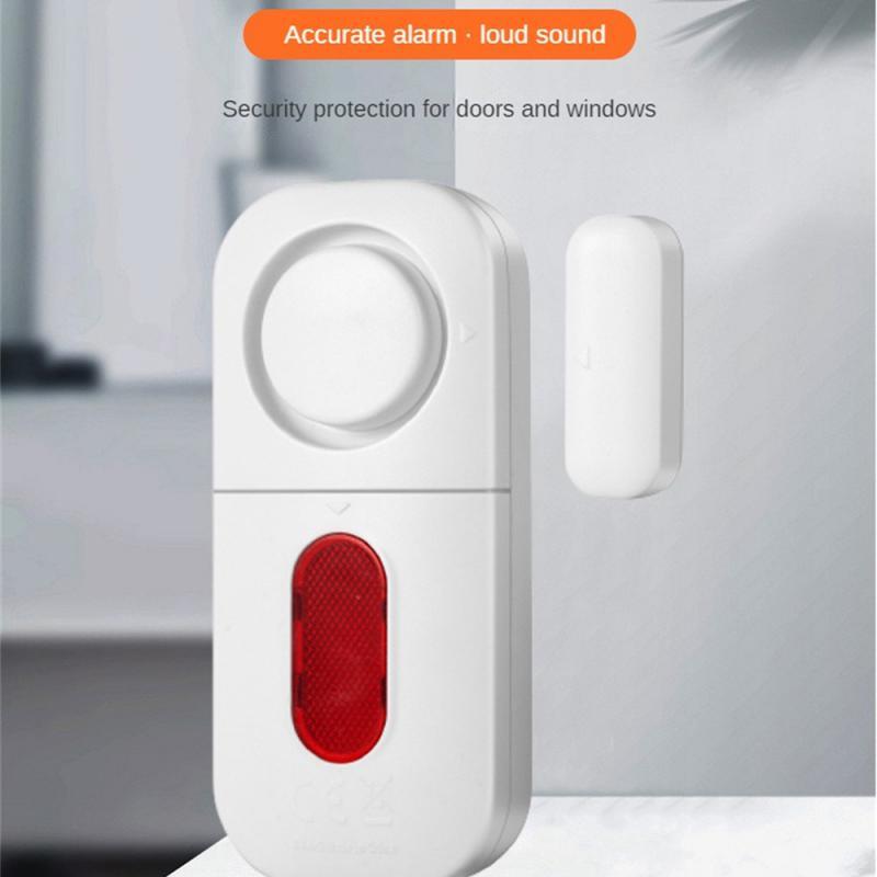 Door Window Anti-theft Alarm Security Protection 130dBLight Portable Door Magnetic Induction Alarm Easily Install for Hotel Home
