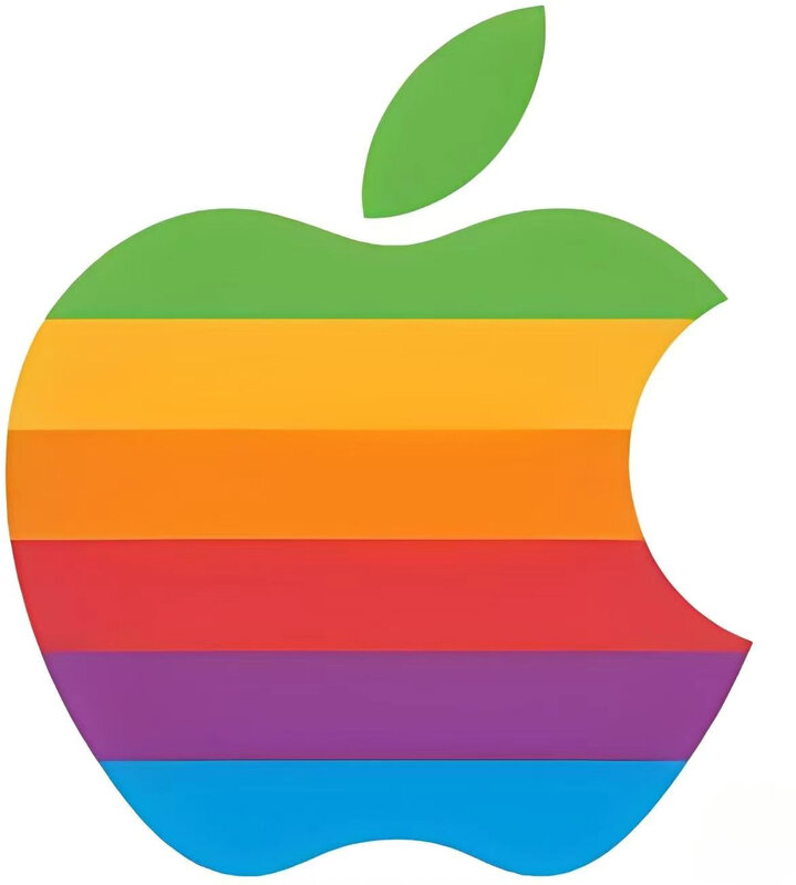 Apple Sticker Laptop Aufkleber 80er Retro-Logo für Fenster, Autos, LKWs, Werkzeug kästen, Laptops, MacBook