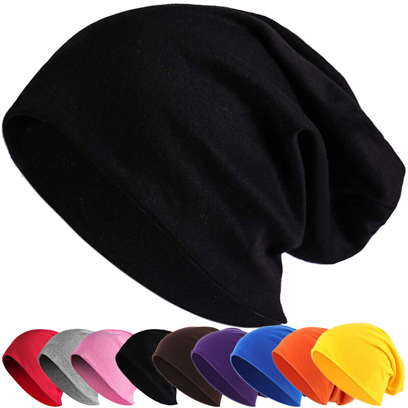 Mn-Chapeau chaud unisexe pour femme et homme, bonnet empilable, casquette décontractée, document solide, crânes hip hop, bonnets féminins, hiver