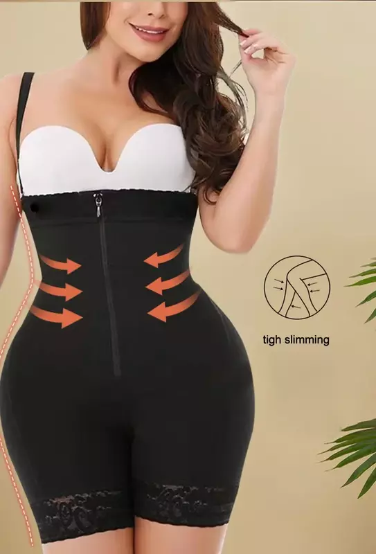 AfruliA Fajas Colombiana Girdle Full Body Shaper Lift Up Butt Lifter Bodysuits Tummy Control Panties Waist Trainer Thigh Slimmer