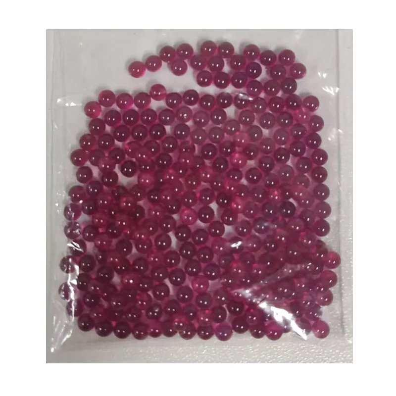 50 шт./упаковка, кварцевые рубиновые шарики 2 мм, 3 мм и 4 мм из искусственного камня